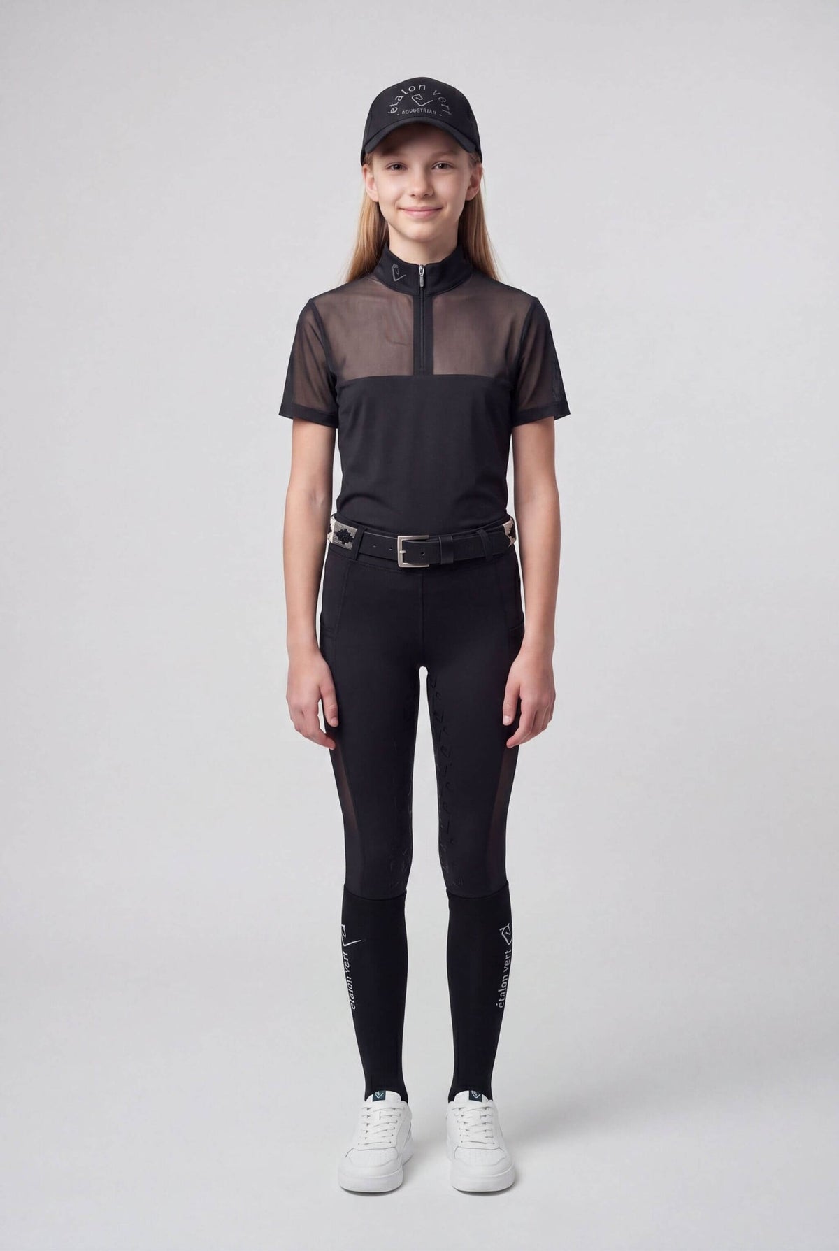 Chacco 2.0 - Fullgrip Leggings - Mesh Summer Edition - Black - Young Riders