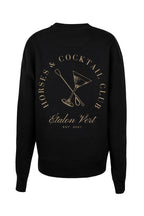 Fuego - Horses & Cocktail Club Oversize Sweater - Black *Limited Edition