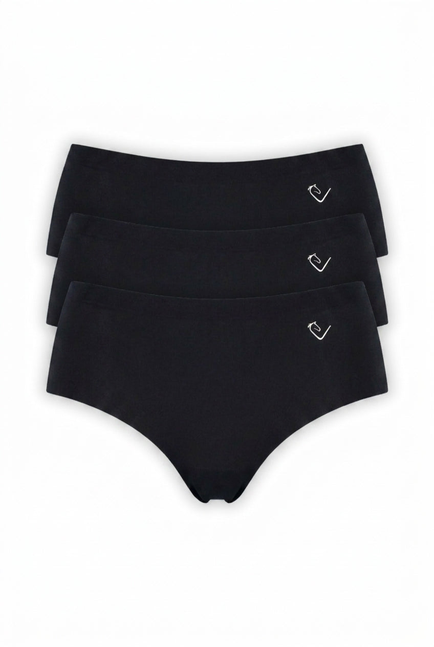 Equestrian seamless Pantie - Black - 3er-Pack