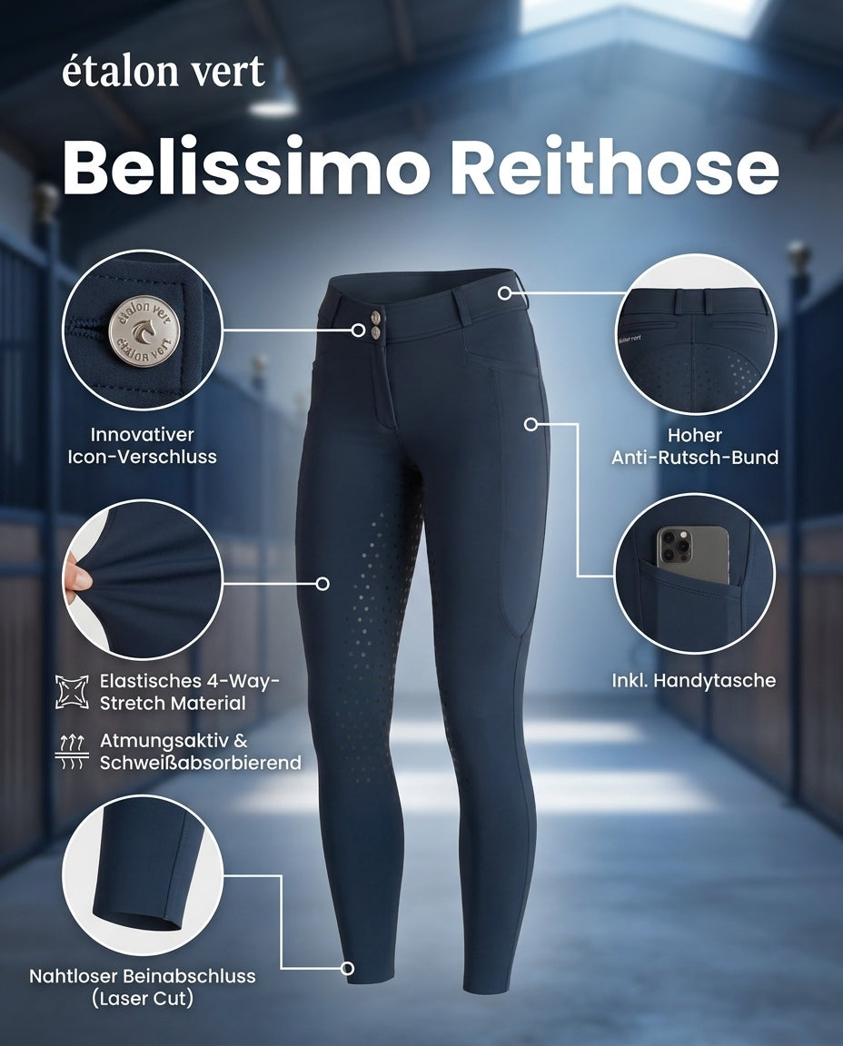 Belissimo 2.0 breeches full grip - navy