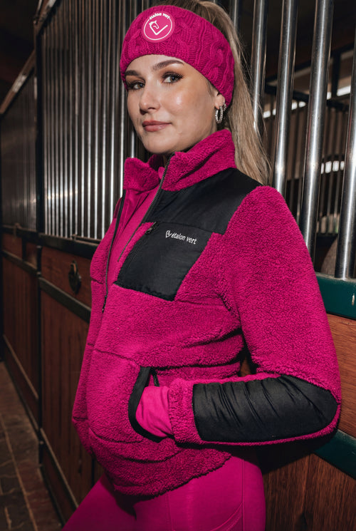 Stirnband Flecht Muster - Domingo - Very Berry