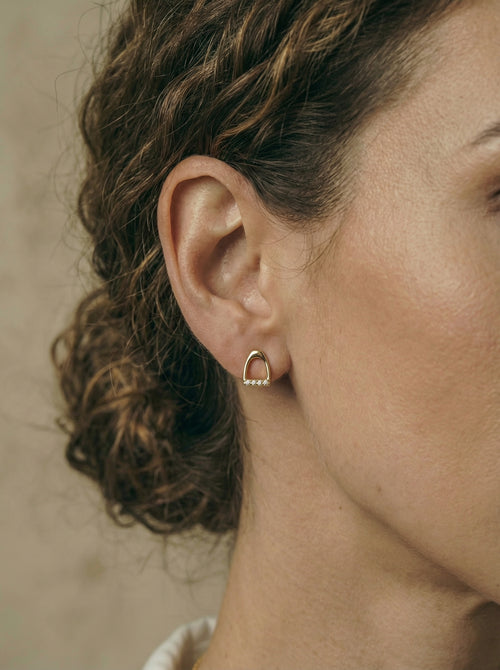 Ohrringe - Steigbügel - Gold