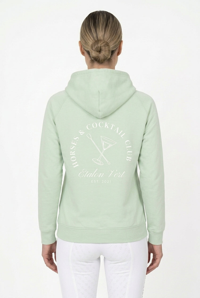 Quaterback Hoodie - Horses & Cocktail Edition - Mint Green