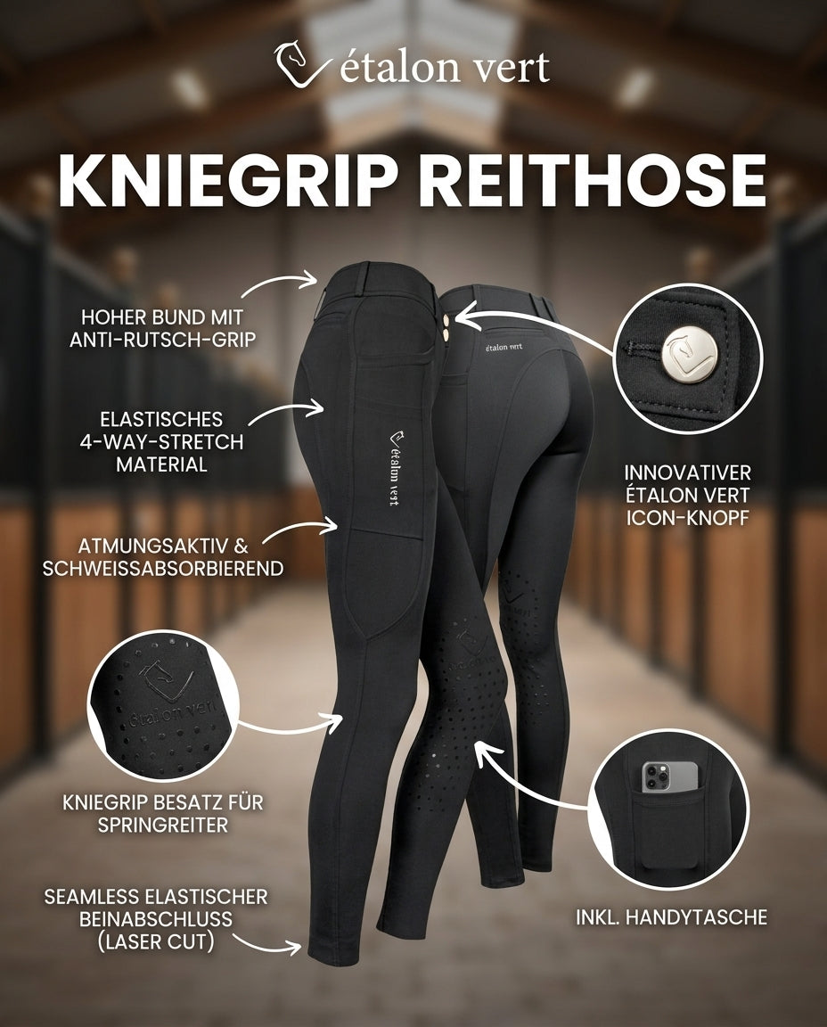 Belissimo 2.0 Reithose Kniegrip - Black