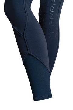 Negro 2.0 Thermo-Reitleggings Vollgrip - Navy