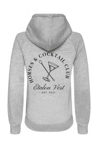 Quaterback 2.0 Normal Fit Hoodie - Horses & Cocktail - Grey Melange