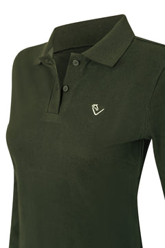 Poloshirt Sandro Hit 2.0 Young Riders Langarm - Olive