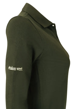 Poloshirt Sandro Hit 2.0 Young Riders Langarm - Olive