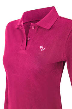 Poloshirt Sandro Hit 2.0 Young Riders Langarm - Very Berry