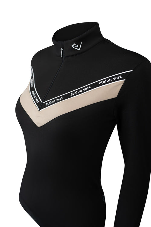 Funktionsshirt Victory - Black / Beige