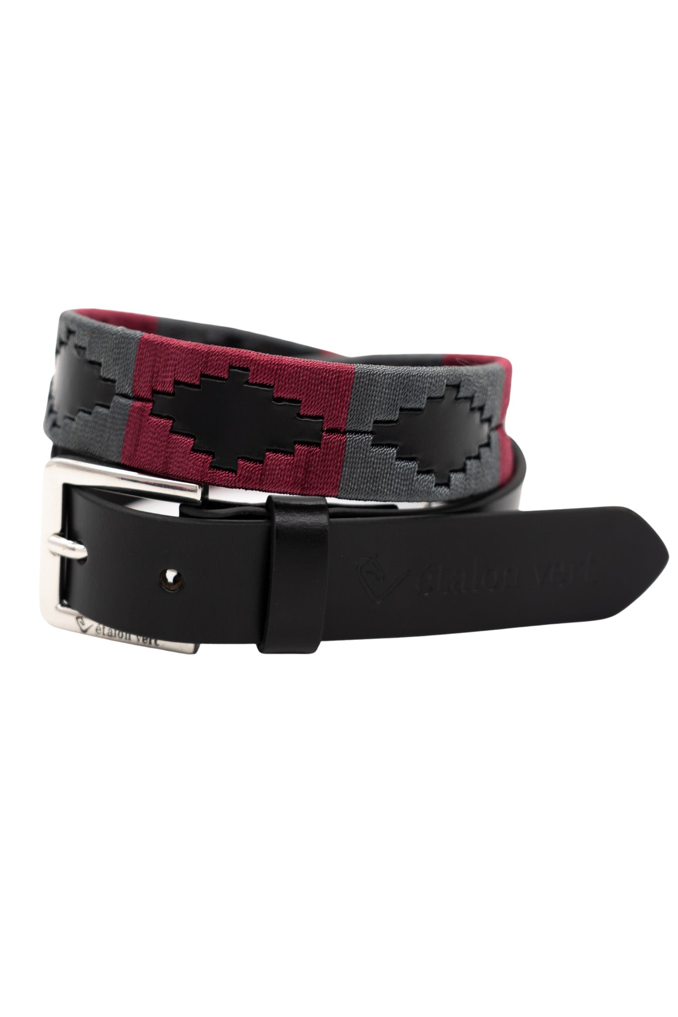 Vitalis polo belt 3 cm - Burgundy/Stone