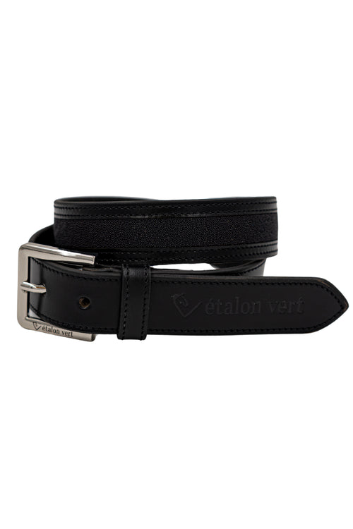 Zephyr Glitzer Gürtel 3 cm - Black Glitter