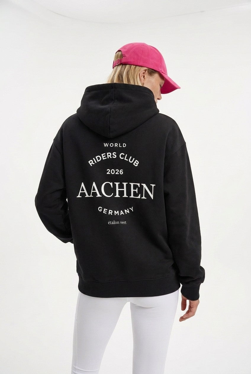 Oversize Fit Hoodie - Aachen Riders Club - Black