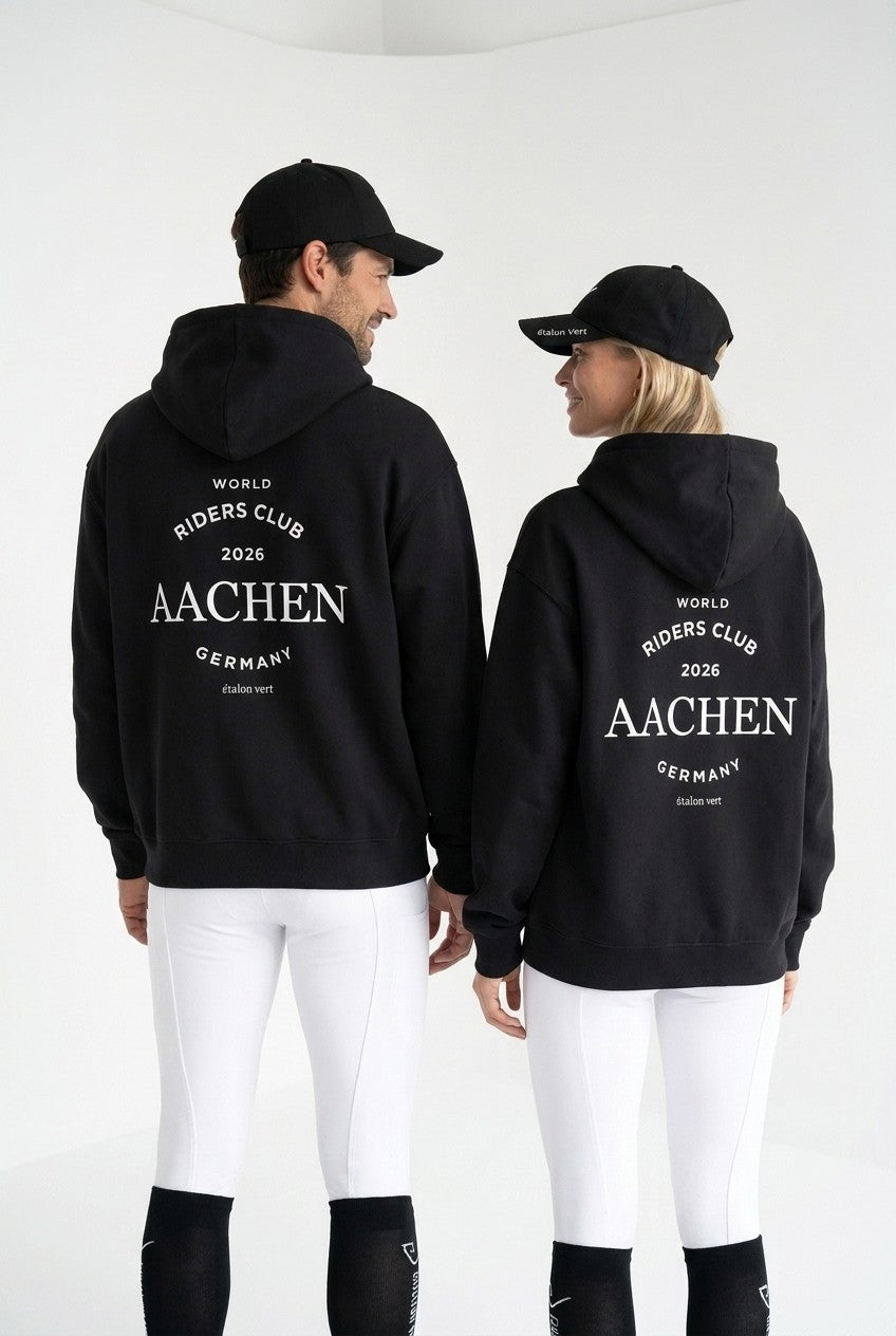 Oversize Fit Hoodie - Aachen Riders Club - Black