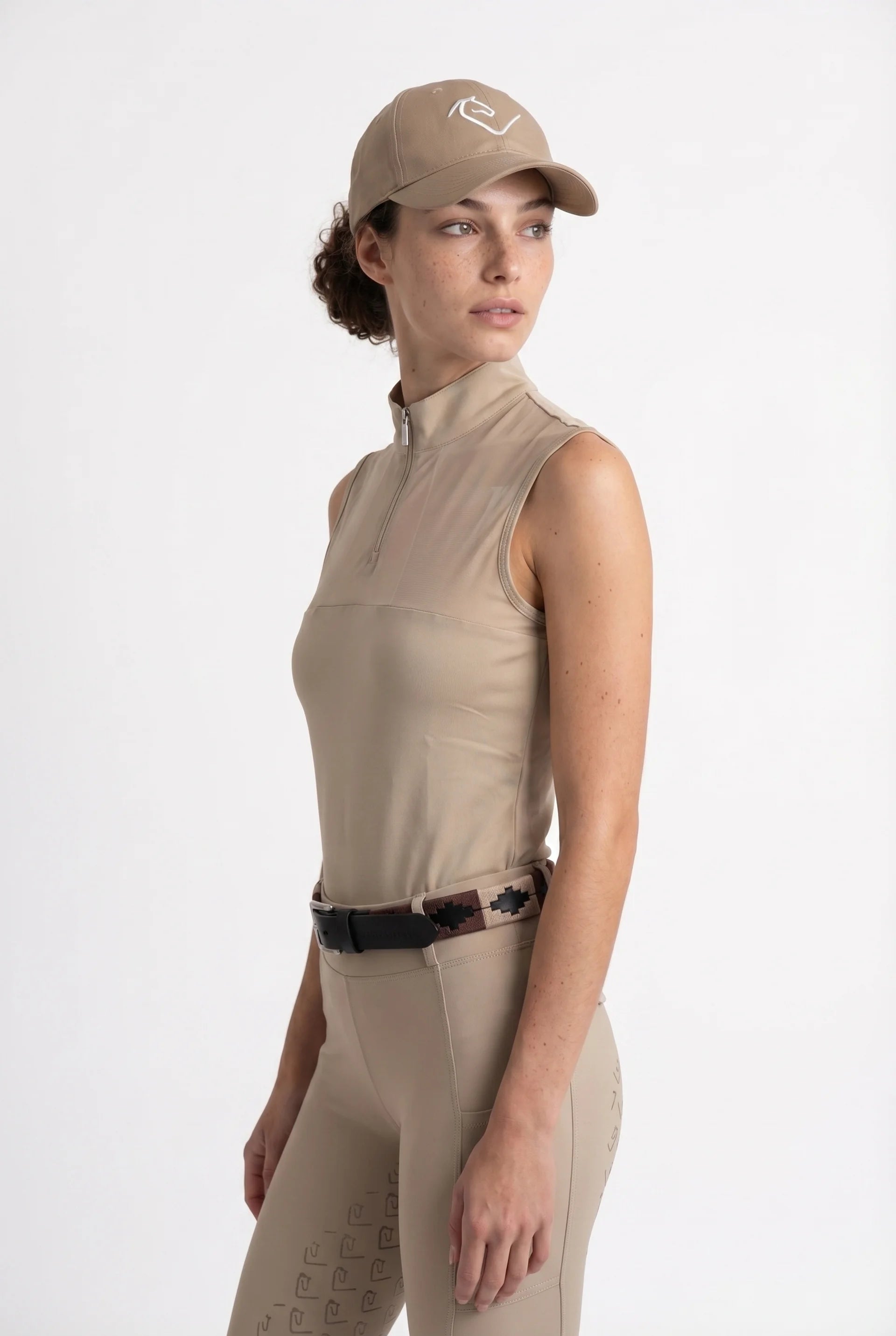 Star Gold Sleeveless Mesh - Beige