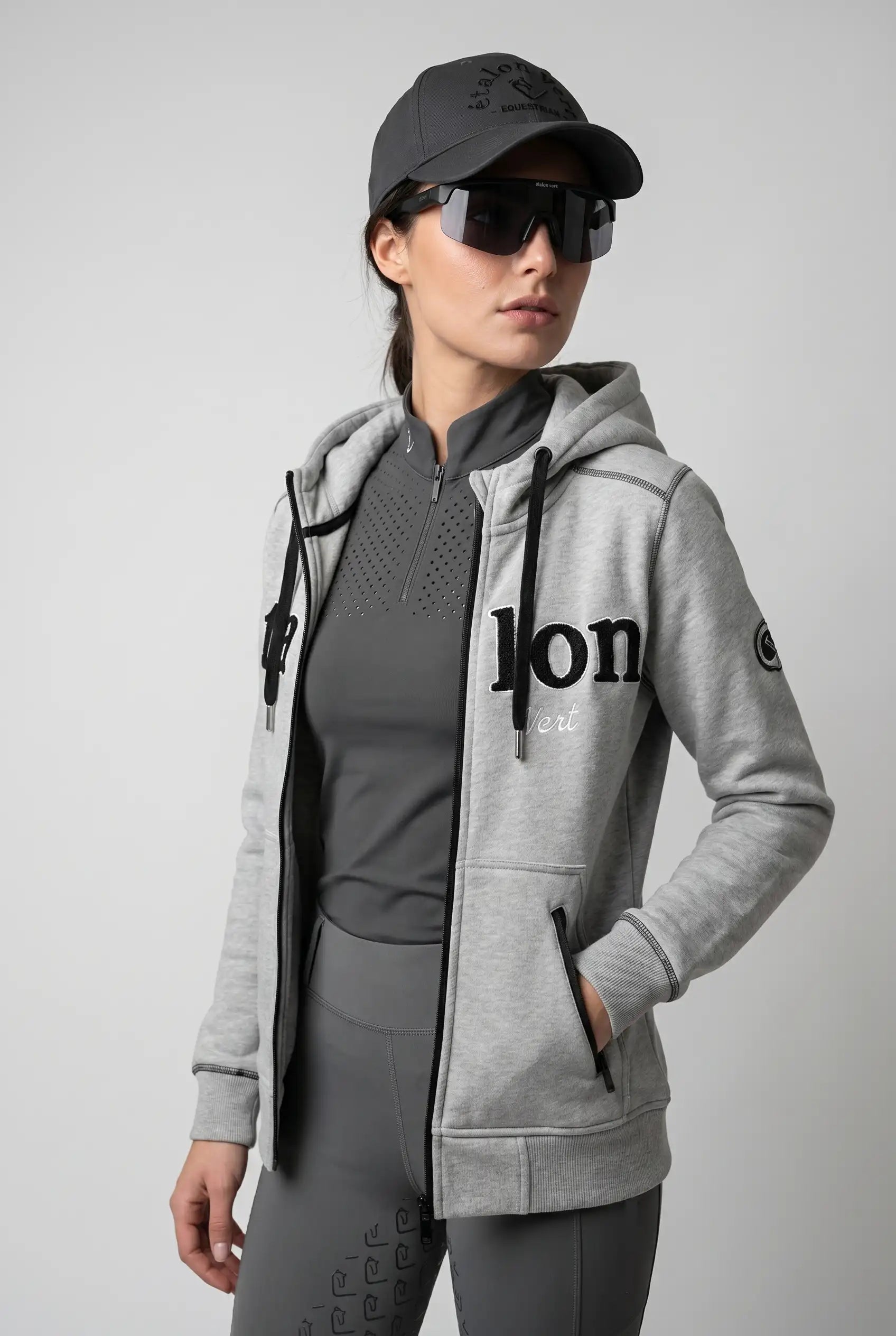 Carthago Zip Jacke - Ètalon vert - Grey Melange