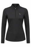 Funktionsshirt Easy Game Black Sparkle – Vorderansicht mit mattsilbernem Logo
