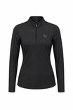 Funktionsshirt Easy Game Black Sparkle – Vorderansicht mit mattsilbernem Logo