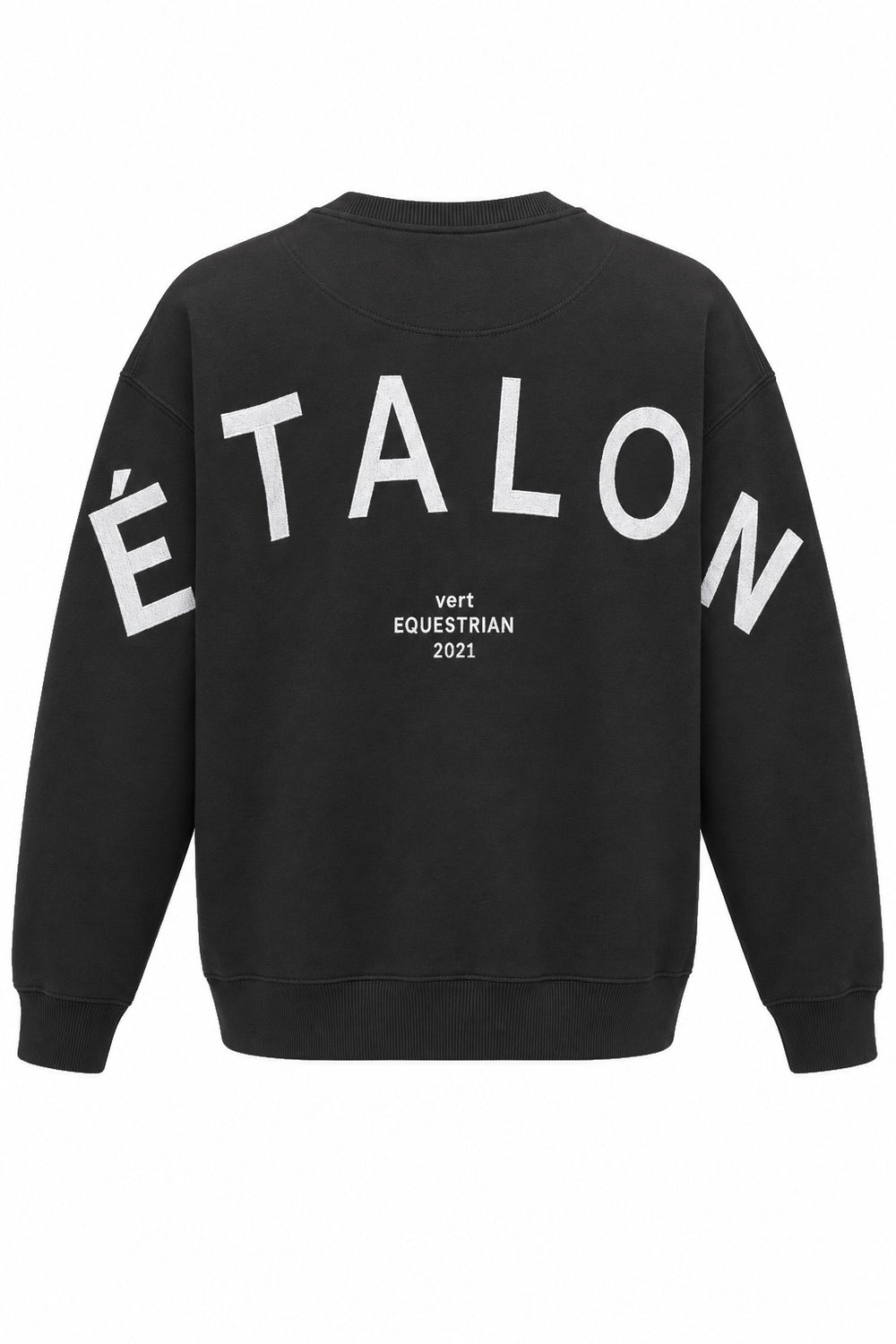 étalon vert – ETALON Letters Sweater Black – Rückansicht