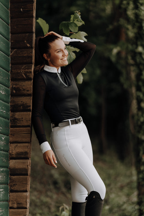 Balou Turniershirt Langarm - Glitter Edition - Black