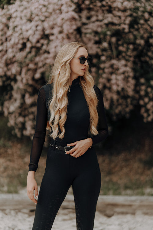 Contendro Funktionsshirt Langarm - Glitter Edition - Black