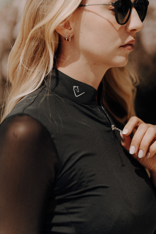 Contendro Funktionsshirt Langarm - Glitter Edition - Black