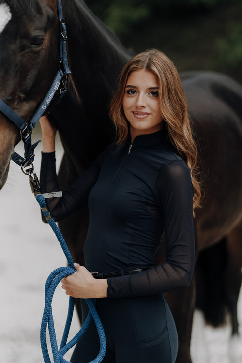 Contendro Funktionsshirt Langarm - Glitter Edition - Navy