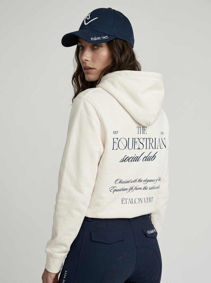 Oversize Fit Hoodie - The Equestrian Social Club - OFF White