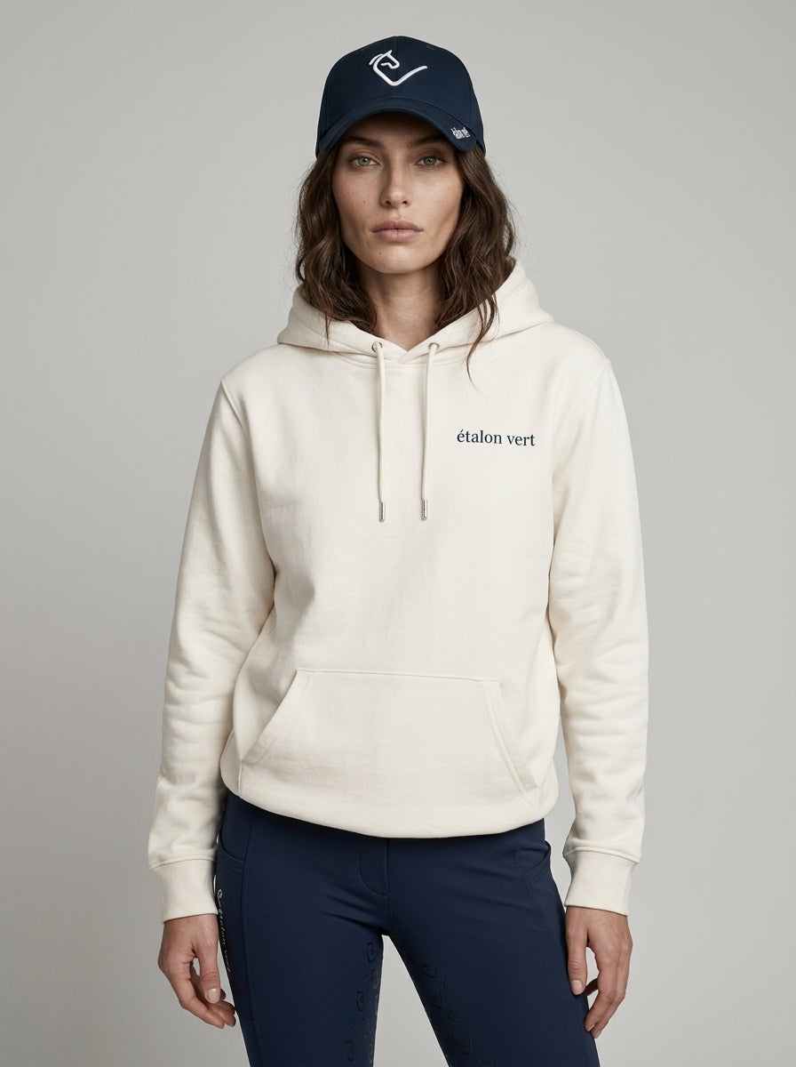 Oversize Fit Hoodie - The Equestrian Social Club - OFF White
