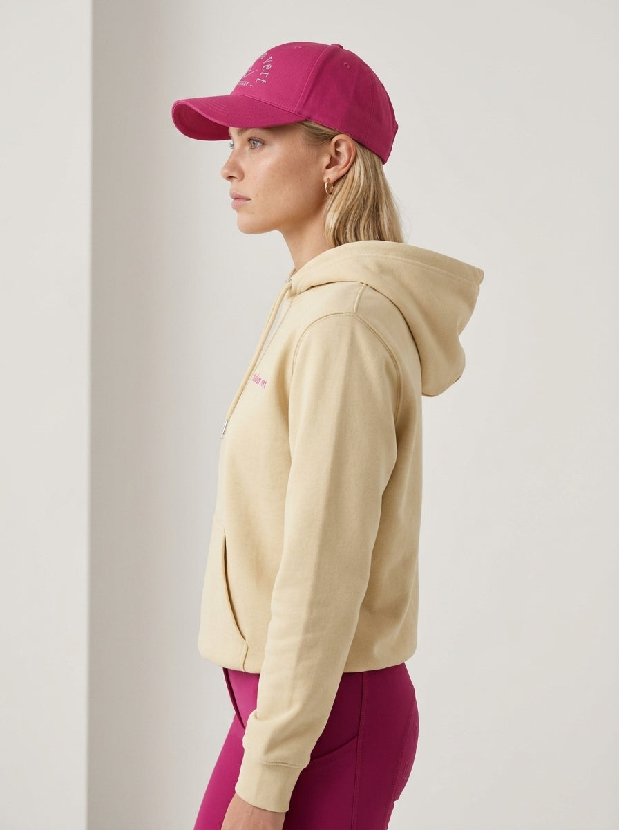 Regular Fit Hoodie - Aufsitzen. Absitzen. Einen Sitzen. - Butter Yellow
