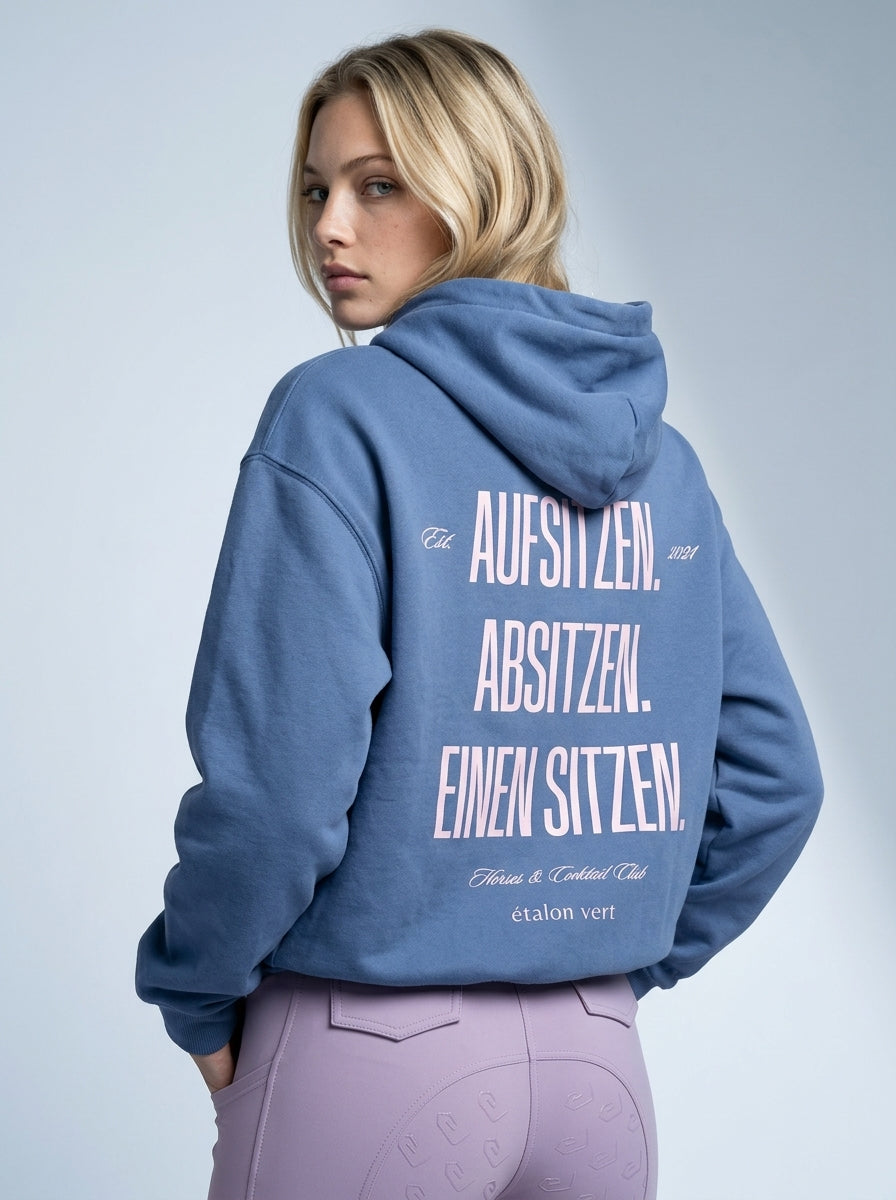 Pharos 2.0 Oversize Fit Hoodie - Horses & Cocktail - Navy