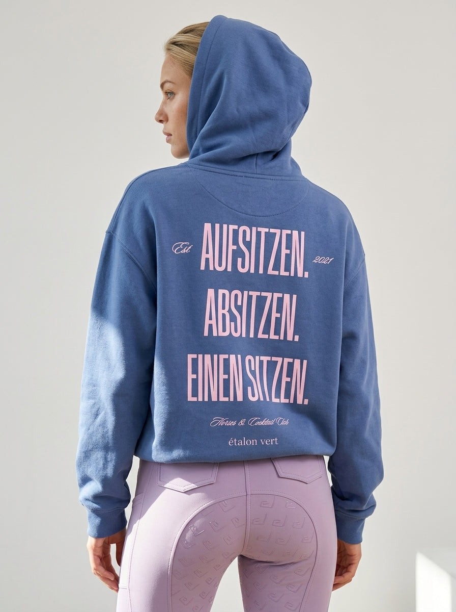 Pharos 2.0 Oversize Fit Hoodie - Horses & Cocktail - Navy