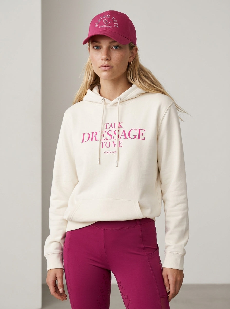 Oversize Fit Hoodie - Talk Dressage to me - OFF White