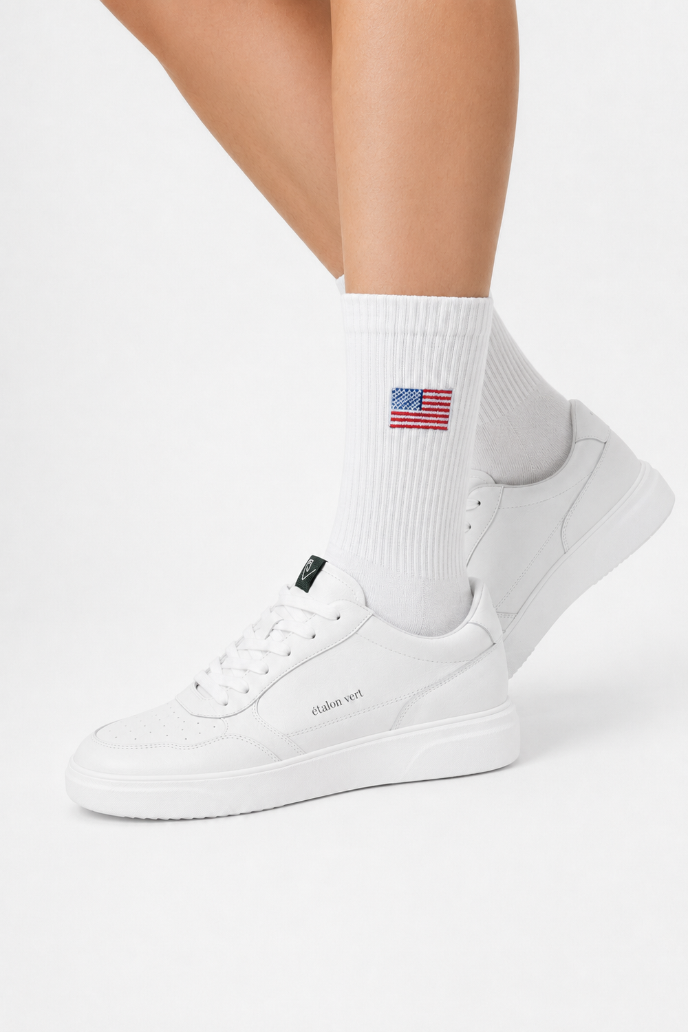 USA Sportsocken am Model mit Sneaker