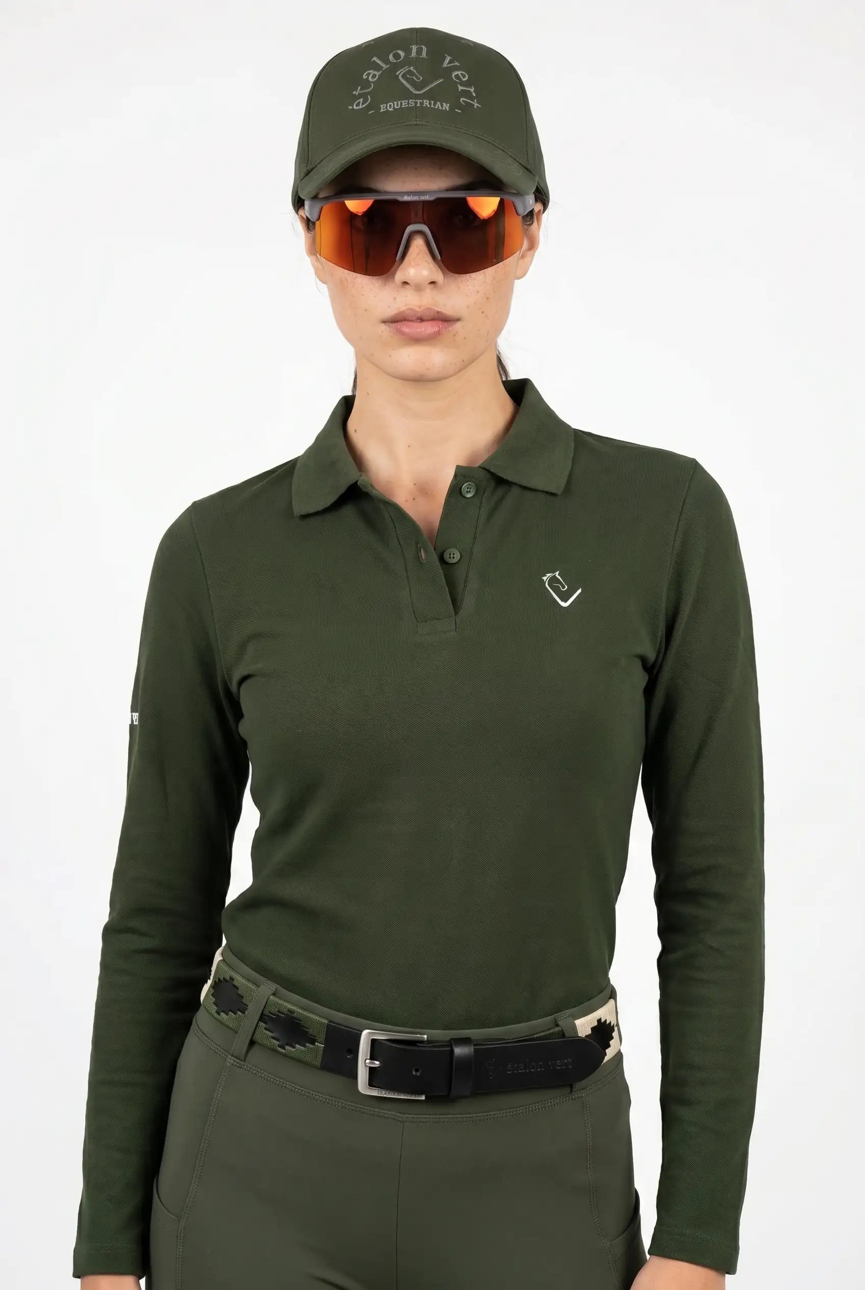 Poloshirt Sandro Hit 2.0 Langarm - Olive