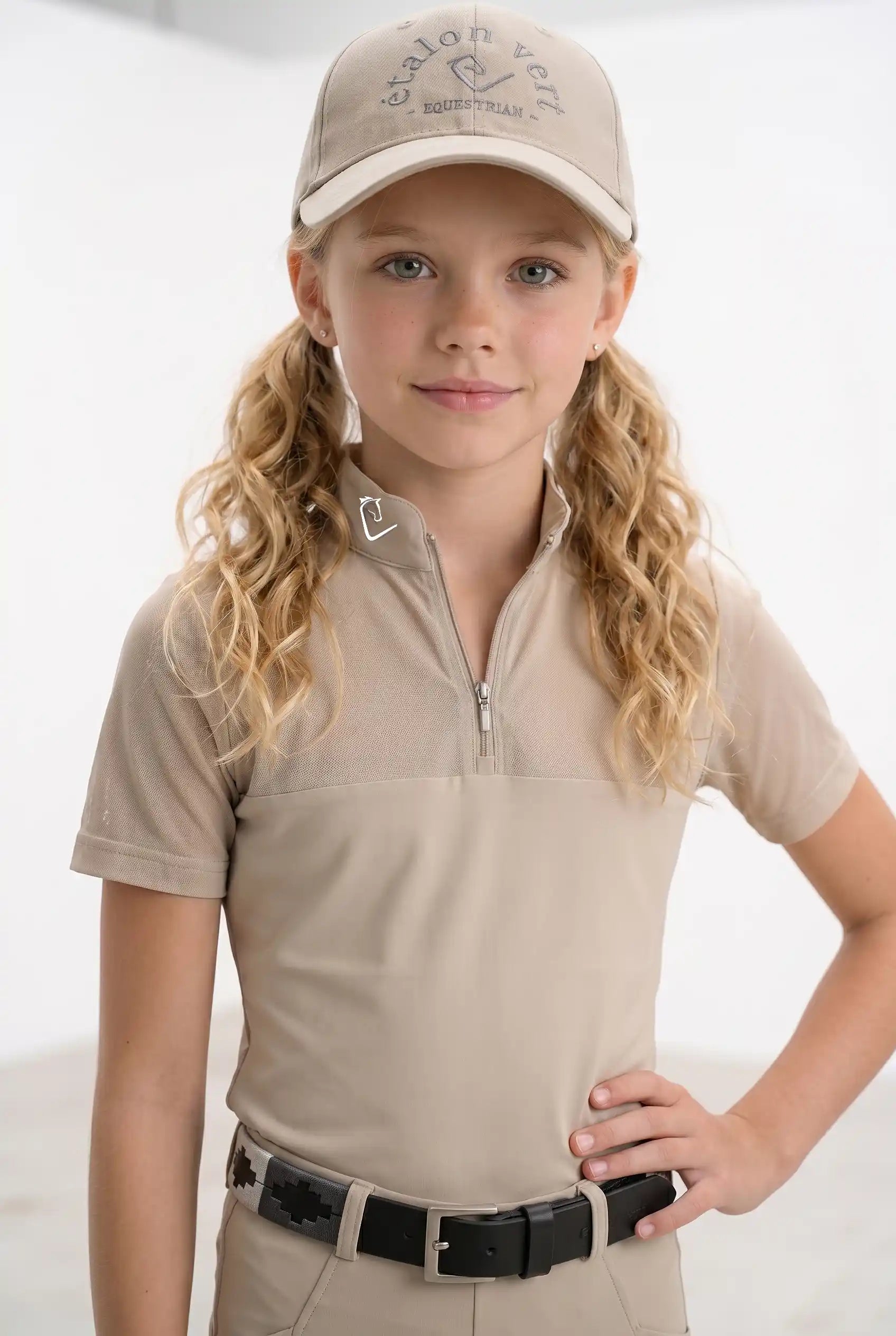 Star Gold Kurzarm Mesh - Beige - Young Riders