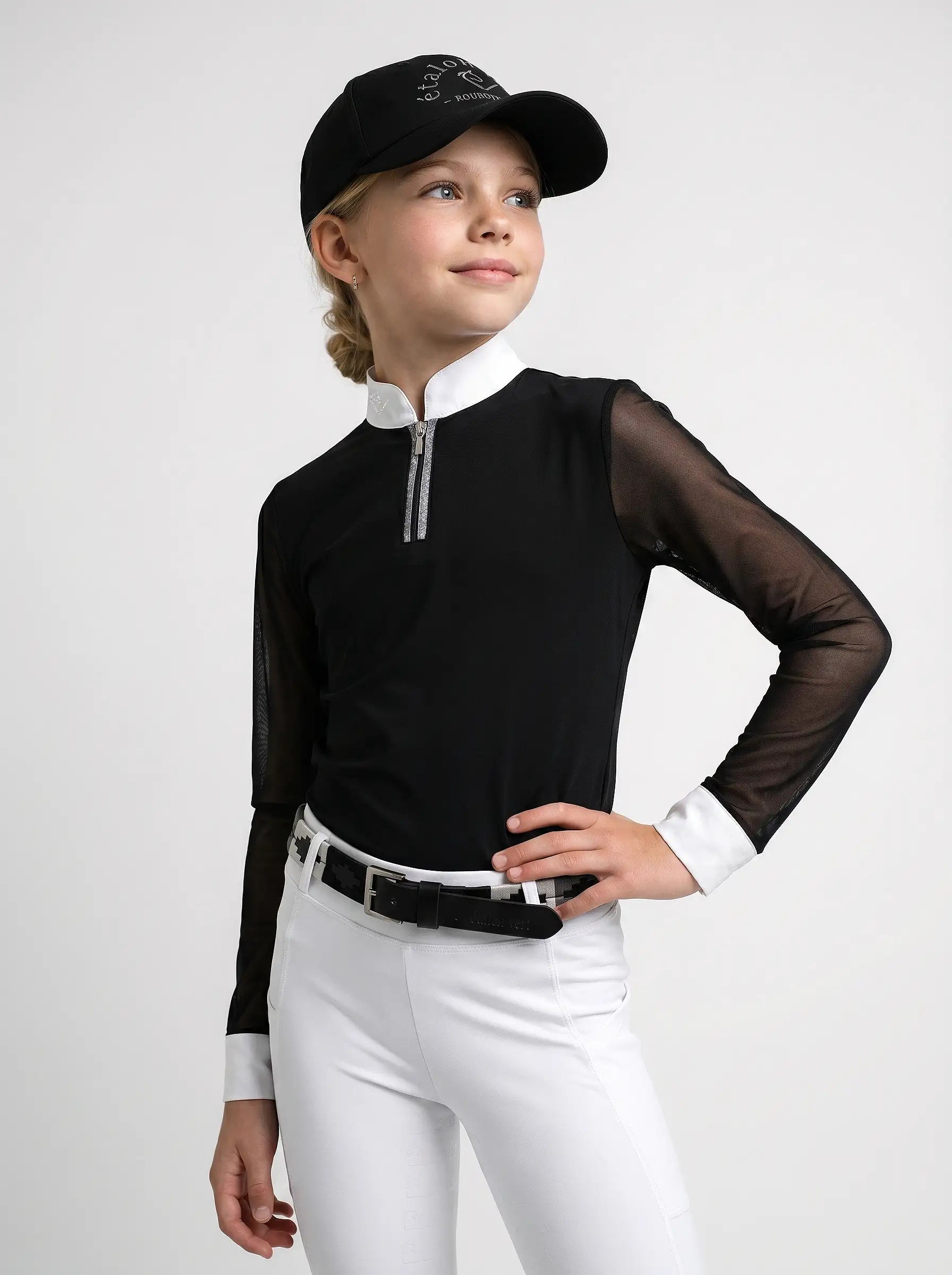 Balou Turniershirt Langarm Young Riders - Glitter Edition - Black