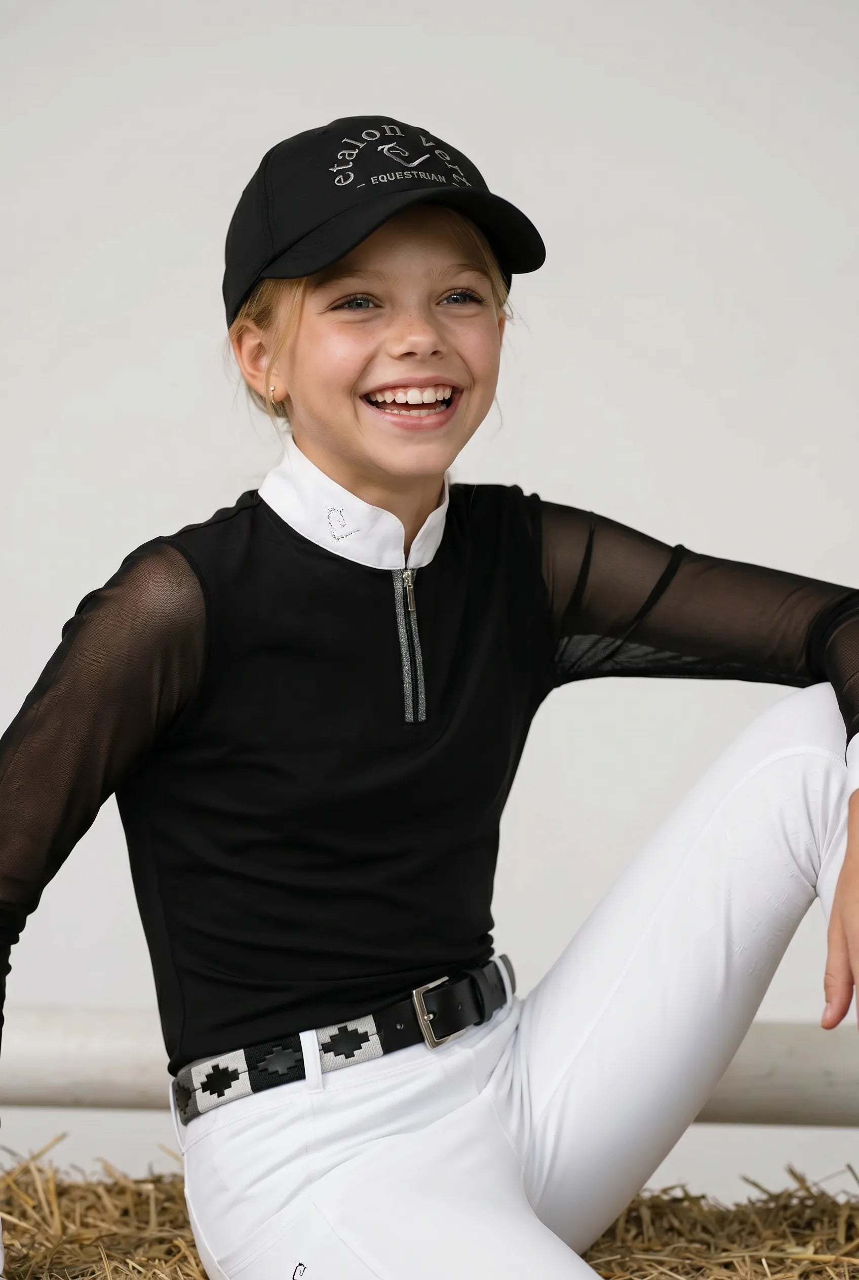 Balou Turniershirt Langarm Young Riders - Glitter Edition - Black