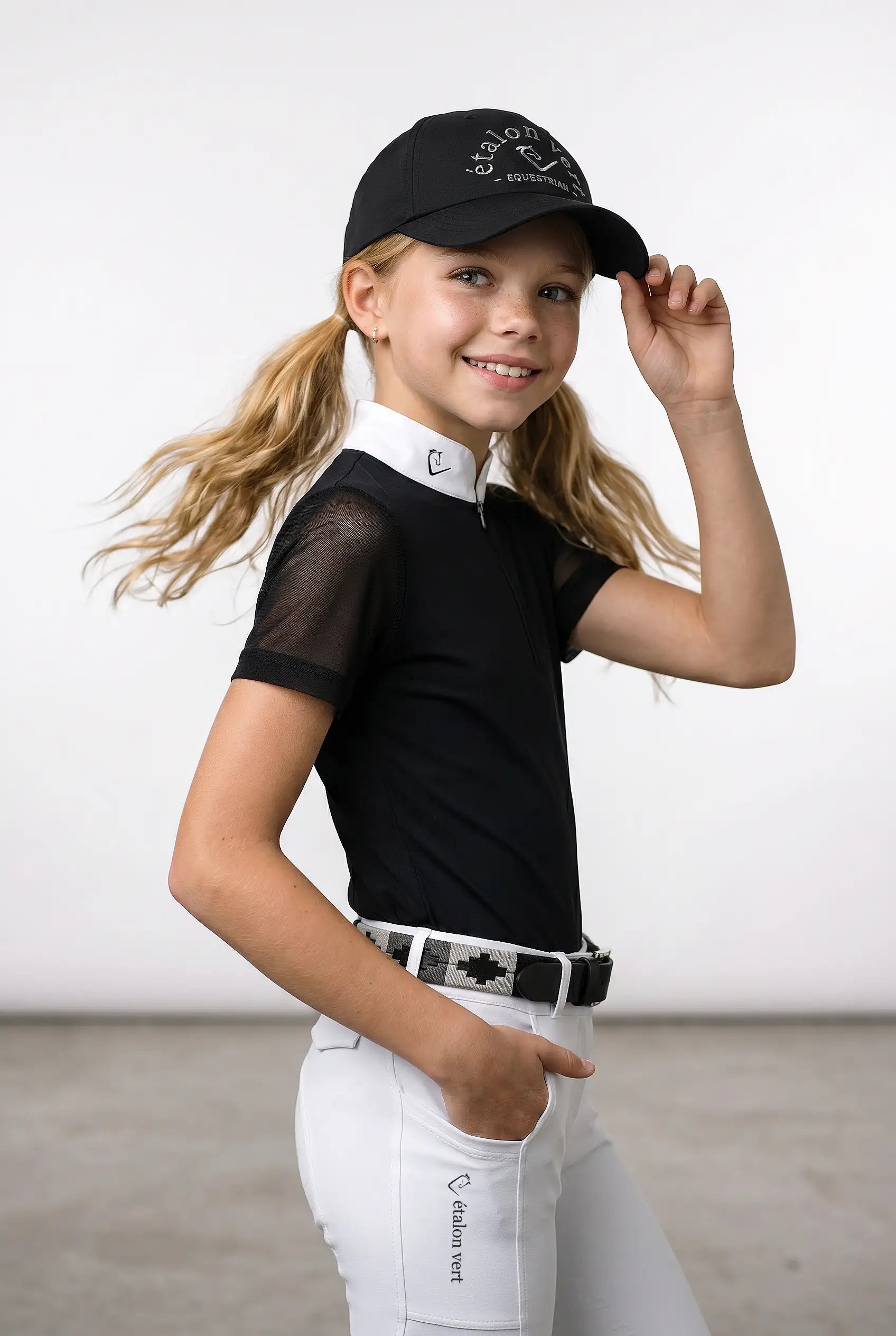 Balou Turniershirt Kurzarm Young Riders - Black