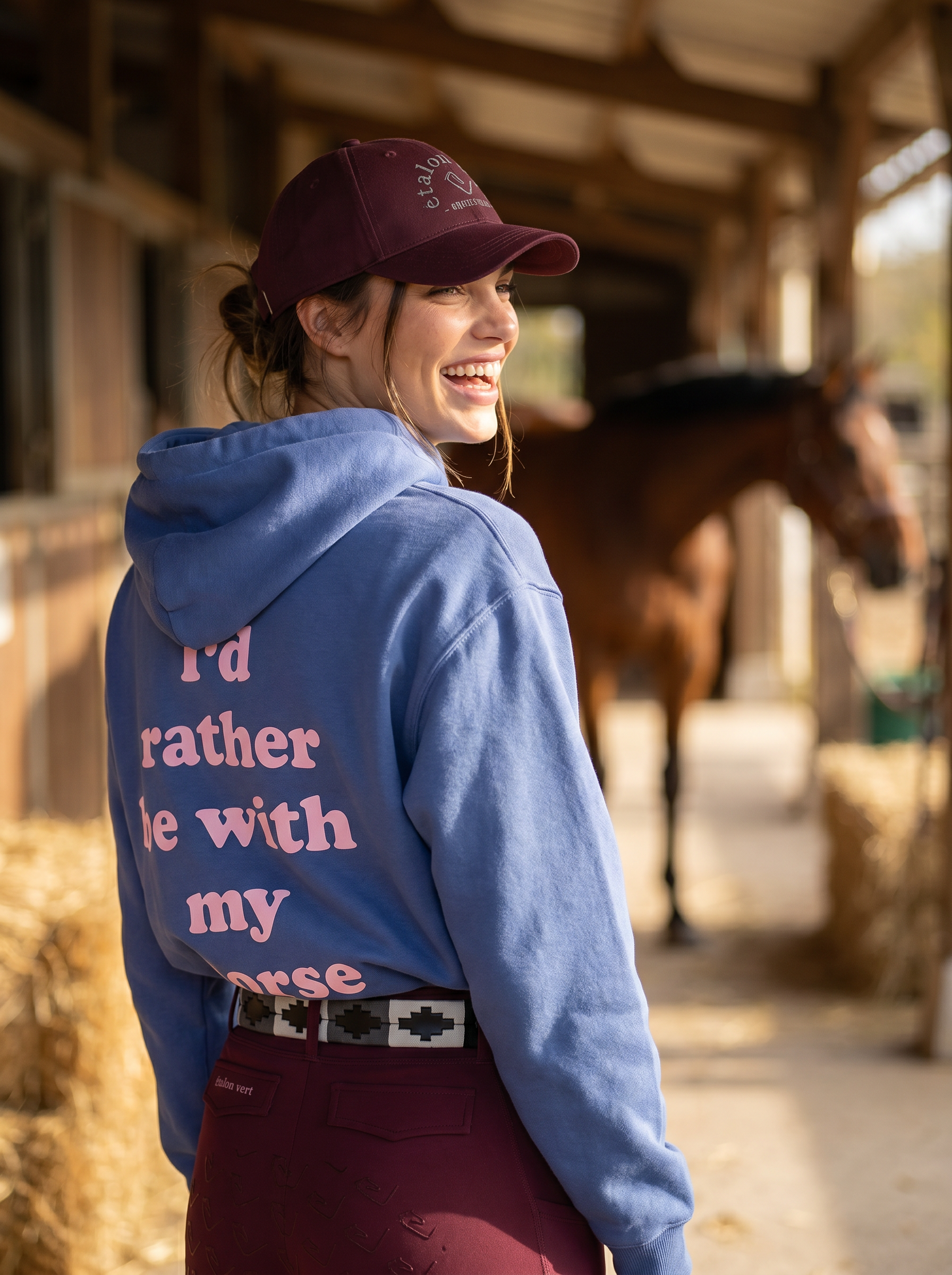 Sweat à capuche Pharos 2.0 Oversize Fit - Chevaux et Cocktail - Marine