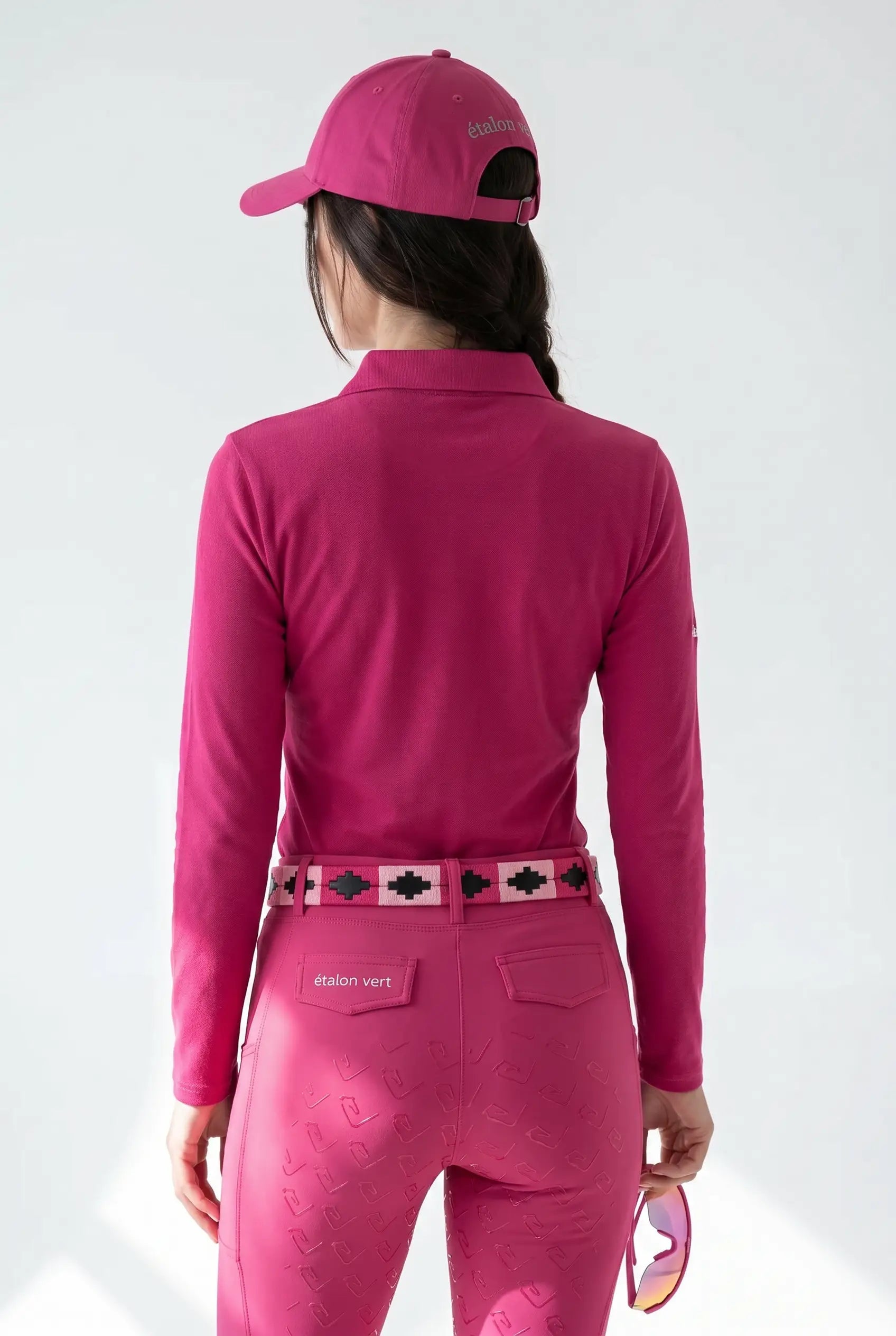 Polo shirt Sandro Hit 2.0 long sleeve - Very Berry