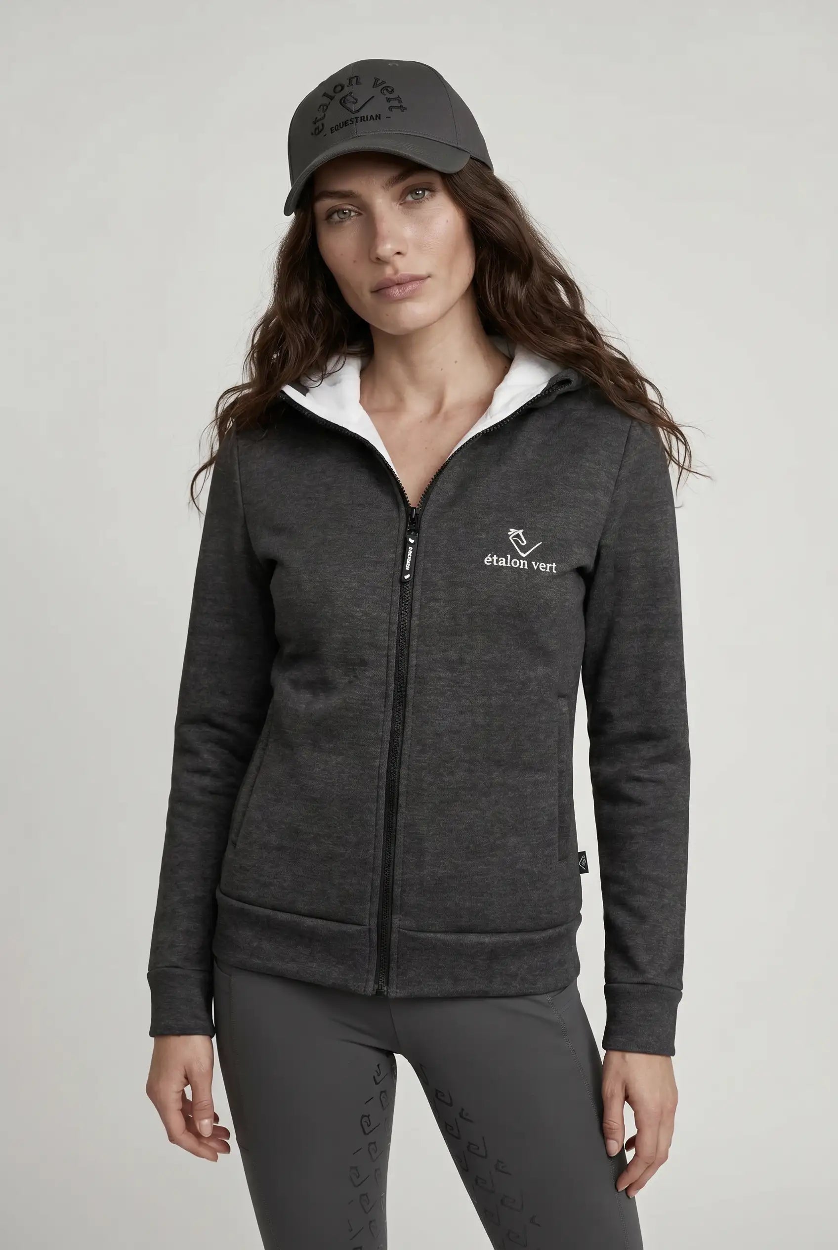 Sweat à capuche zippé Carthago - Anthracite