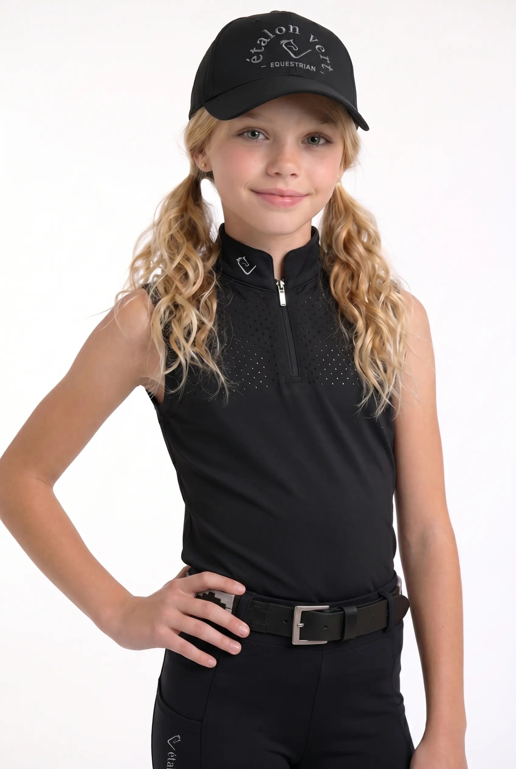 Functional shirt Star Gold Young Riders Sleeveless - Black