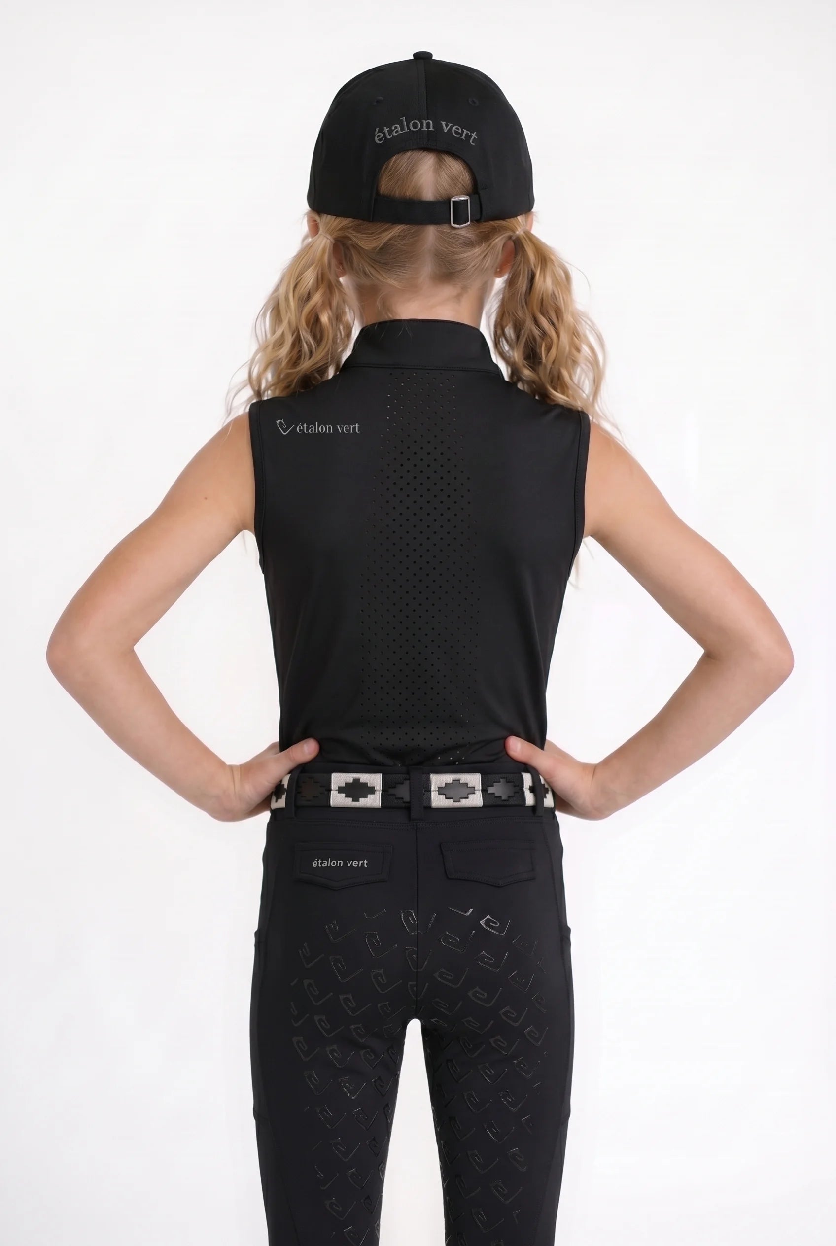 Functional shirt Star Gold Young Riders Sleeveless - Black