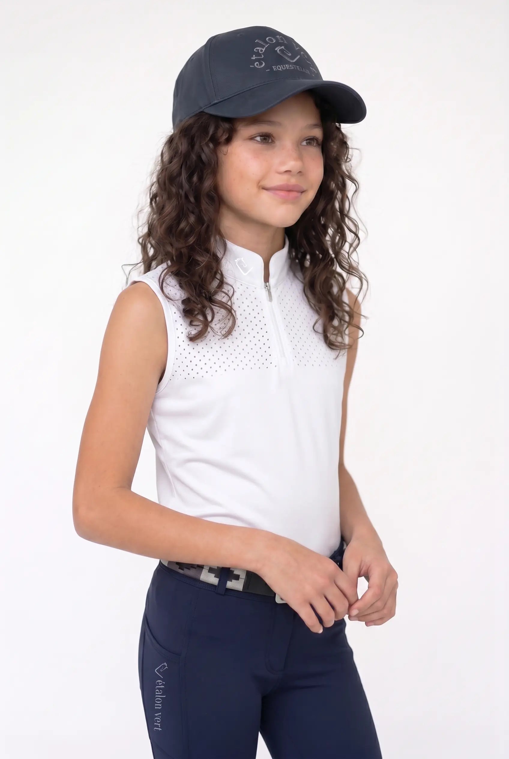 Functional shirt Star Gold Young Riders Sleeveless - White