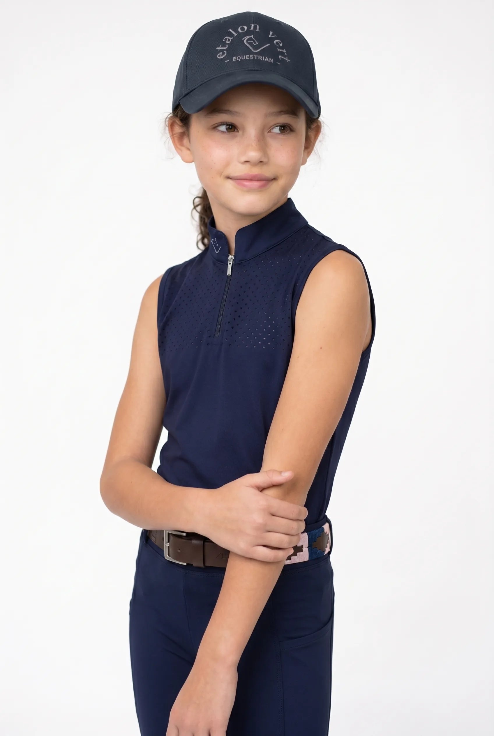 Funktionsshirt Star Gold Young Riders Sleeveless perforiert - Navy