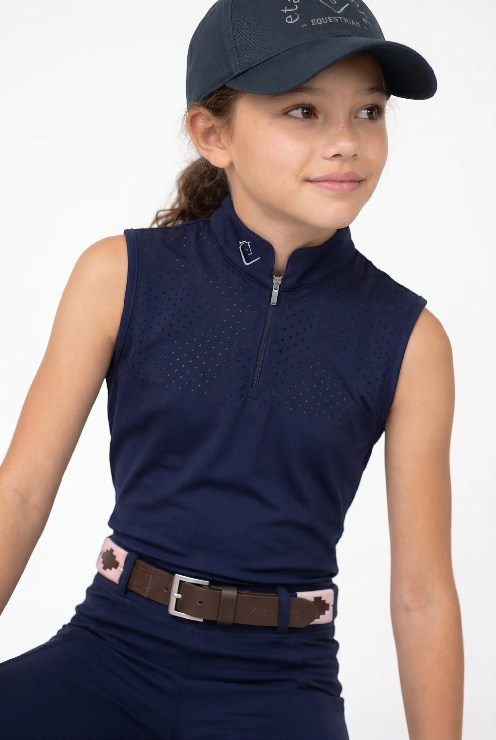 Funktionsshirt Star Gold Young Riders Sleeveless perforiert - Navy