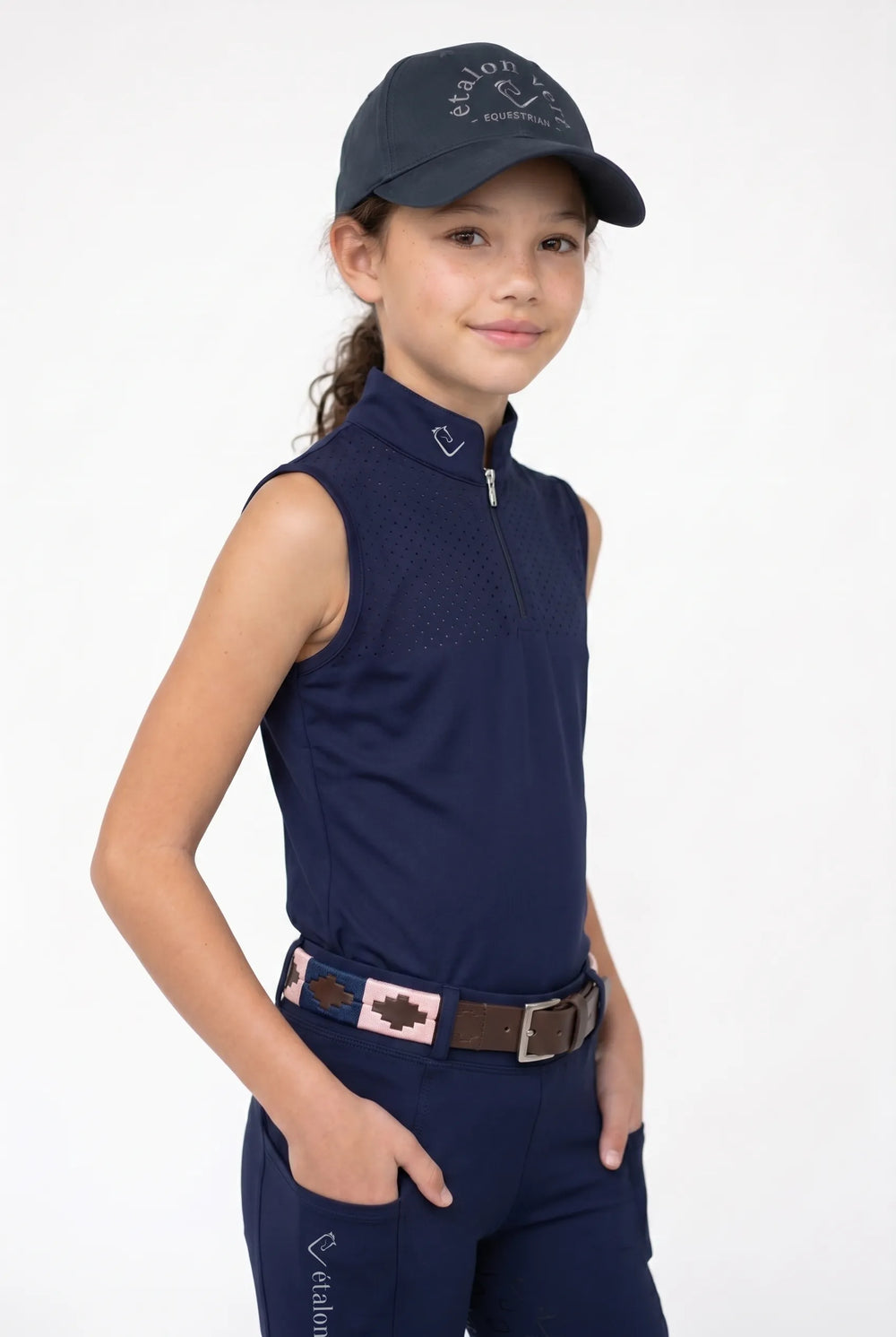 Funktionsshirt Star Gold Young Riders Sleeveless perforiert - Navy