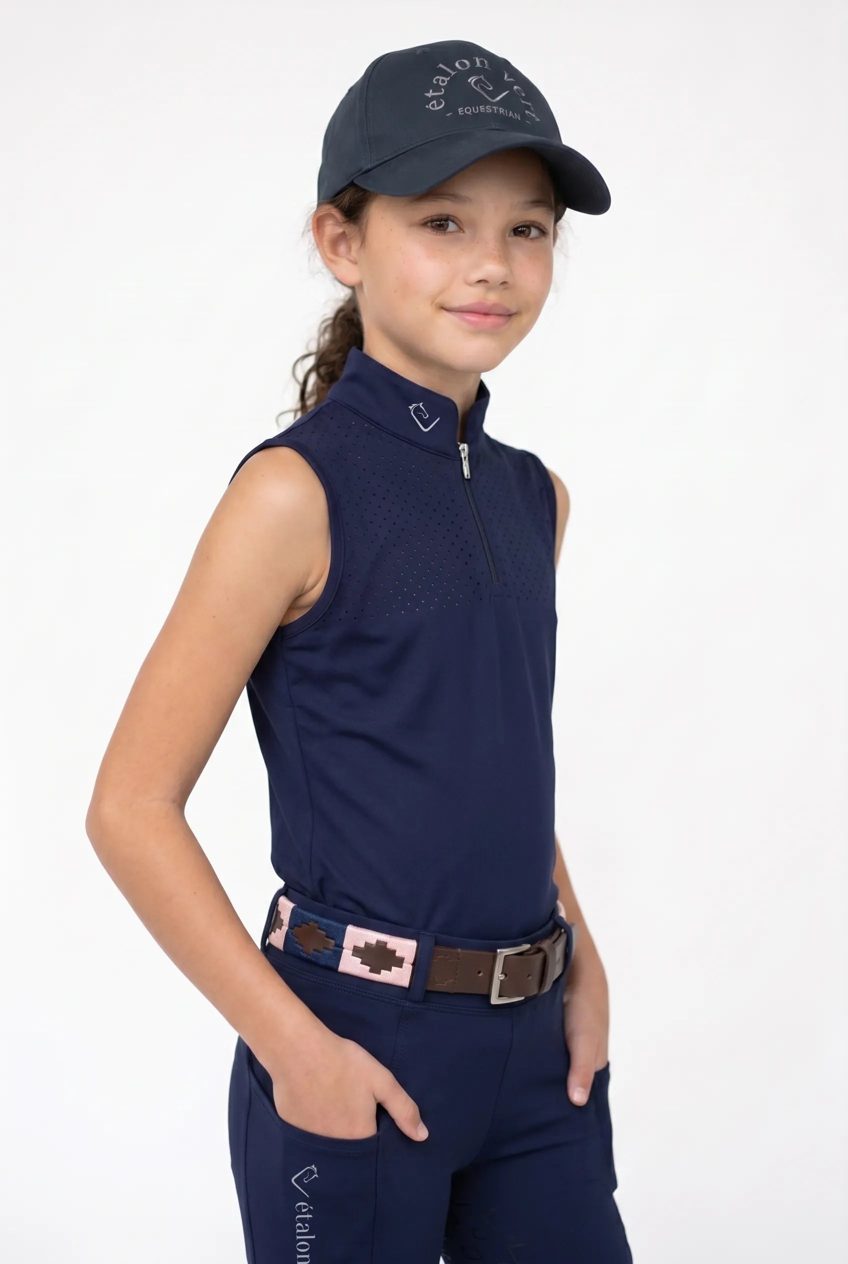Funktionsshirt Star Gold Young Riders Sleeveless perforiert - Navy