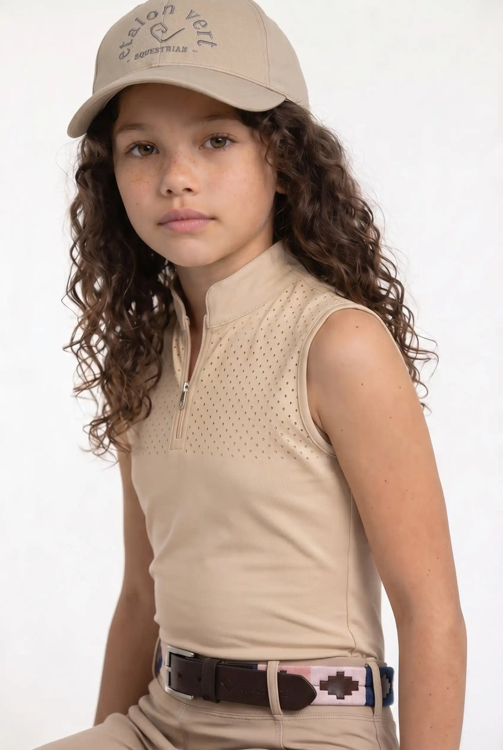 T-shirt fonctionnel Star Gold Young Riders Sleeveless - Beige